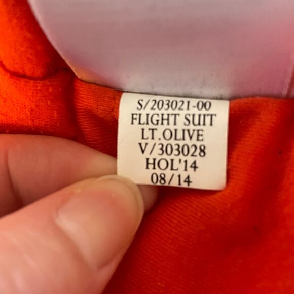 Baby Gap 12-18 Months Snowsuit Hooded One Piece Olive Green Orange Pockets Flaws - Picture 9 of 16